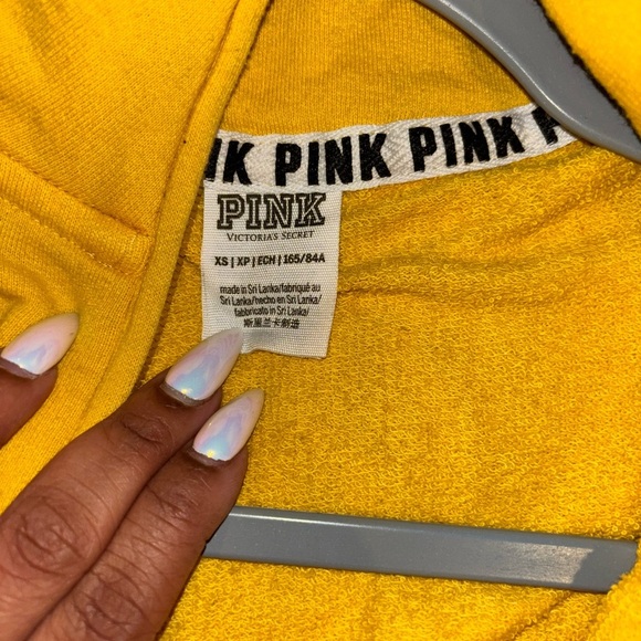 Victoria Secret Pink Yellow Half-Zip Sweater - Picture 2 of 5